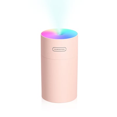 اشتري 270ml Portable Night Light Quiet Auto-Shut Off Car Mist Humidifier Diffuser Pink 13cm في الامارات