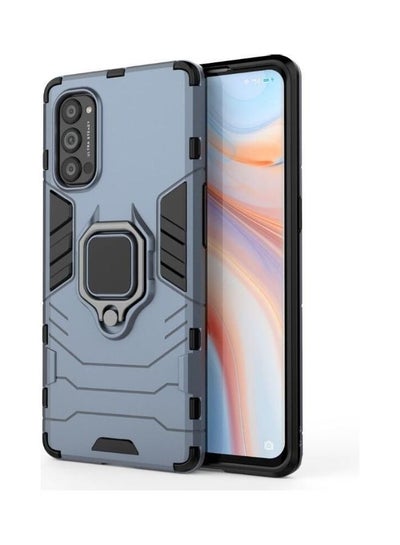 Buy Iron Man Armor TPU Protective Case With Metal Ring Back Kickstand For Oppo Reno 4 Multicolour in Egypt