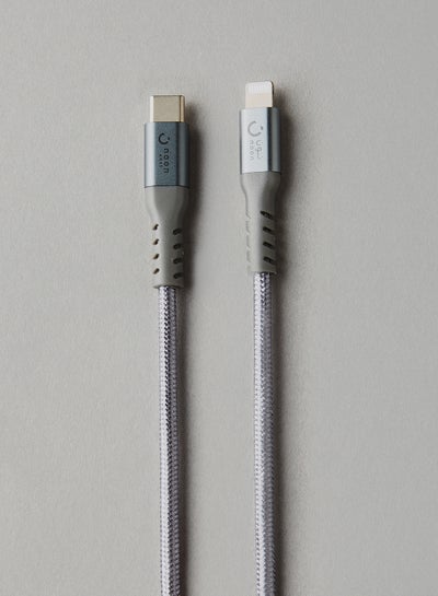 Buy Type-C To Lightning Data Sync And Charging Cable Grey in UAE