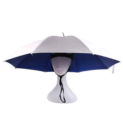 اشتري مظلة محمولة تُثبت بالرأس للحماية من الأشعة فوق البنفسجية والأمطار 40سم في السعودية