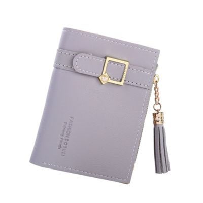 Buy Fringed Easy To Carry Letter Card Bag Grey in UAE