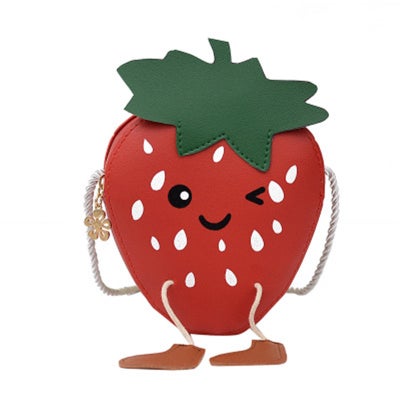 اشتري حقيبة صغيرة بتصميم لطيف على شكل فراولة أحمر في الامارات