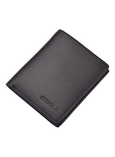 Buy Top Ultra Thin Vertical Leather Wallet Coffee in Saudi Arabia