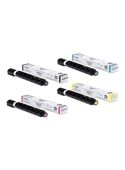 Buy 4-Piece ImageRunner Advance Toner Cartridge Set Multicolour in UAE