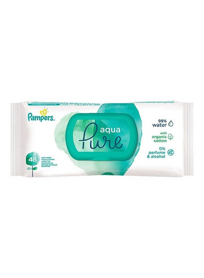 Buy Aqua Pure Baby Wipes- 48 Count in UAE