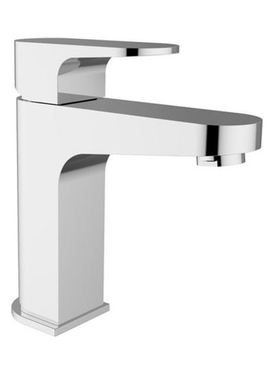 Buy Basin Mixer Without Pop Up Waste With Stainless Steel Flexible Hose Silver in Saudi Arabia