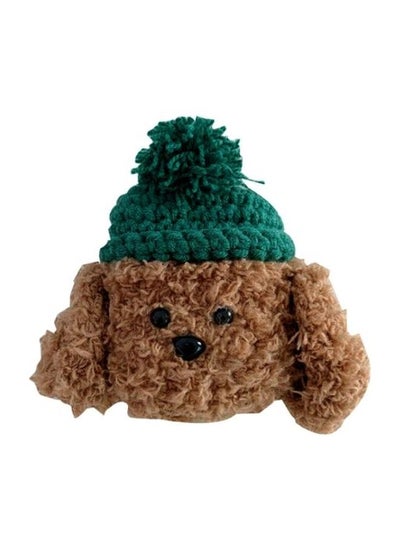 Buy Plush Teddy Themed Protective Case For Apple AirPods 1/2 Brown/Green/Black in UAE