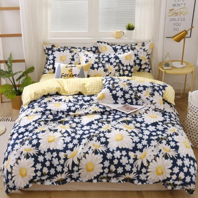 Buy 4-Pieces King Size Natural Element Printed Bedding Set Polyester Multicolour in Saudi Arabia