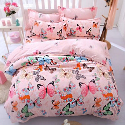 Buy 4-Pieces Simple Trend Style Bedding Set Polyester Multicolour 180x220cm in Saudi Arabia