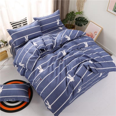 Buy 4-Pieces Super King Size Design Bedding Set Polyester Multicolour in Saudi Arabia