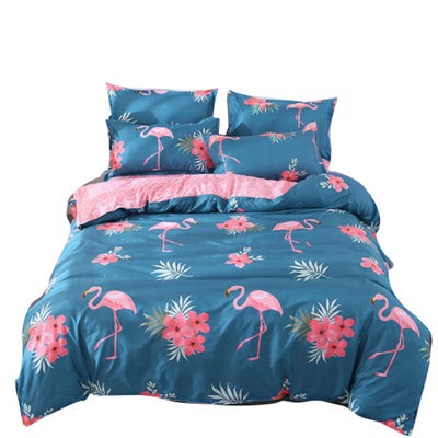 Buy 4-Pieces Simple Trend Style Bedding Set Polyester Multicolour 200x230cm in Saudi Arabia