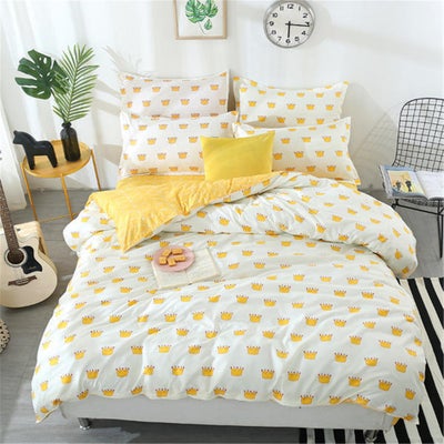 Buy 4-Pieces Simple Trend Style Bedding Set Polyester Multicolour 200x230cm in Saudi Arabia