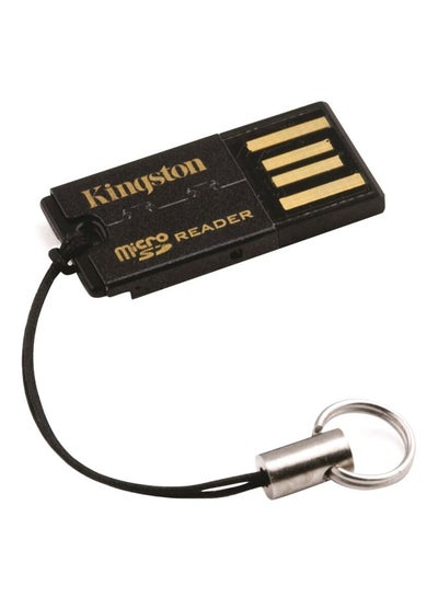 Buy Portable USB 2.0 Card Reader Adapter Black/Gold in UAE