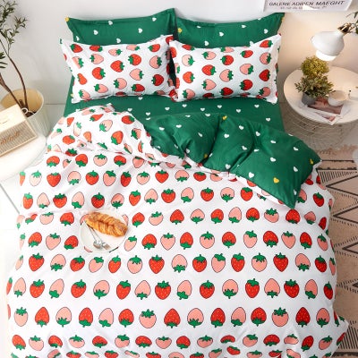 Buy 4-Piece Fashion Design Bedding Set Polyester Multicolour 150x200cm in Saudi Arabia