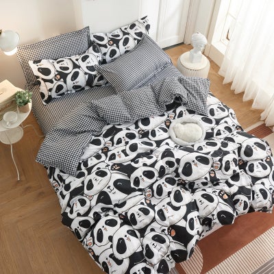 Buy 4-Piece Fashion Design Bedding Set Polyester Multicolour 150x200cm in Saudi Arabia