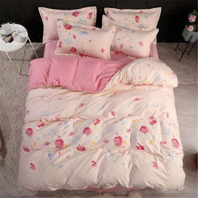 Buy 4-Piece Simple Trend Style Bedding Set Polyester Multicolour 150x200cm in Saudi Arabia