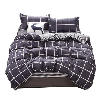 Buy 4-Piece Simple Trend Style Bedding Set Polyester Multicolour 150x200cm in Saudi Arabia