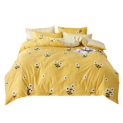 Buy 4-Piece Double Size Bedding Set Polyester Multicolour in Saudi Arabia