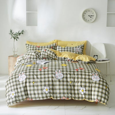 Buy 4-Piece Single Size Active Printed Bedding Set Polyester Multicolour in Saudi Arabia