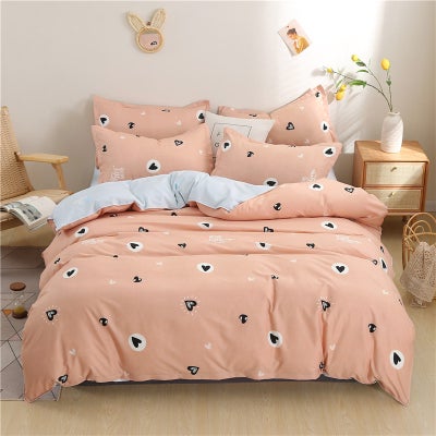 Buy 4-Piece Modern Fresh Style Bedding Set Polyester Multicolour 150x200cm in Saudi Arabia