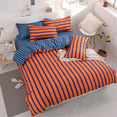 Buy 4-Piece Trendy Stylish Bedding Set Polyester Multicolour 150x200cm in Saudi Arabia