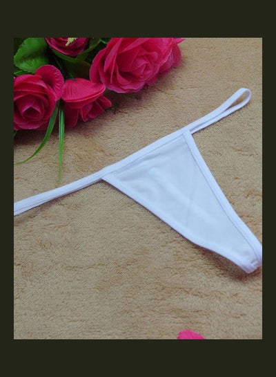 اشتري ملابس داخلية للنوم سروال داخلي منخفض الخصر بتصميم جي-سترينج للنساء أبيض في السعودية