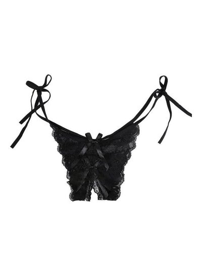 Women Lace Crotchless See Through Low Rise G-String Thong Briefs ...