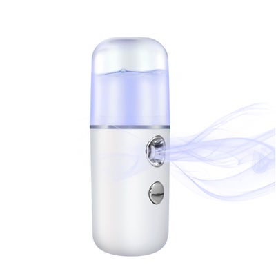 Buy Handheld Portable Deep Moisturzing Nano Facial Mist Sprayer White 12cm in Egypt