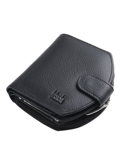 Buy Bi-Fold Leather Wallet Black in Saudi Arabia