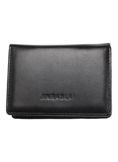 Buy Men's Bi-Fold Leather Wallet Black in Saudi Arabia