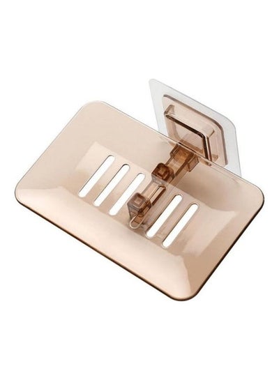 Buy Soap Holder Transparent Brown 14cm in UAE