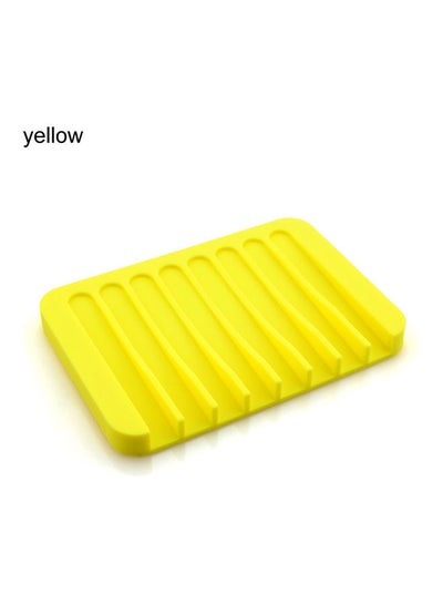 Buy Silicone Soap Holder Yellow 11.5cm in Saudi Arabia