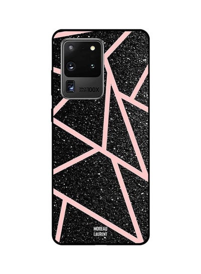 اشتري Skin Case Cover -for Samsung Galaxy S20 Ultra Black Glitters Light Pink Paths Pattern Black Glitters Light Pink Paths Pattern في مصر