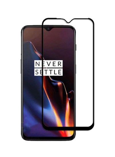 Buy 5D Full Cover Curved Tempered Glass Screen Protector For OnePlus 6T 6.9-Inch Black/Clear in UAE