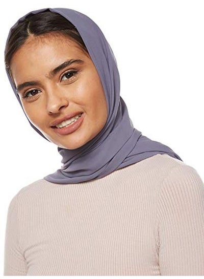 Buy Solid Chiffon Hijab Shailah Light Slate Grey in UAE