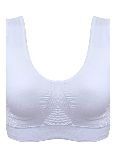 Buy Ladies Yoga Running Sports Underwear Bra White in Saudi Arabia