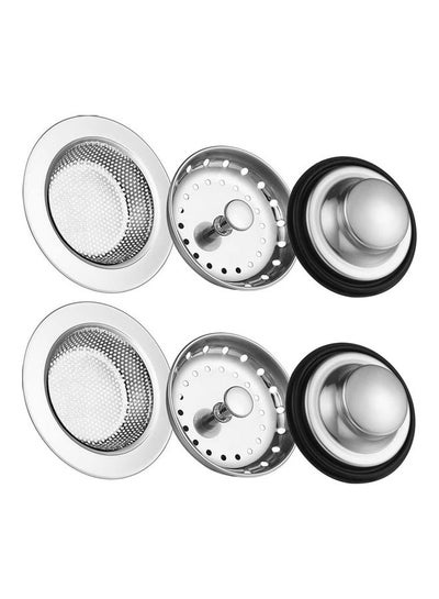 Buy Kitchen Sink Plug Filter Water Draining Prevent Blockage Silver 9.20 x 2.70 x 7.50cm in UAE