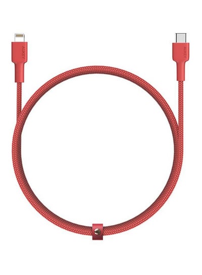 Buy MFi USB-C Sync And Charge Braided Cable,CB-CL1 Red in Saudi Arabia