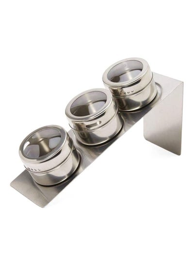 Buy Spice Cans with Holder Silver/Clear in UAE