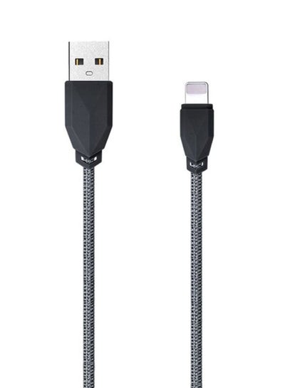Universal Nylon Braided 8-Pin USB Data Sync Charging Cable Grey price ...
