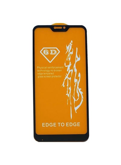 Buy 6D Edge To Edge Full protection Glass Screen Protector For Xiaomi Mi A2 Lite/Redmi 6 Pro Black/Clear in Egypt