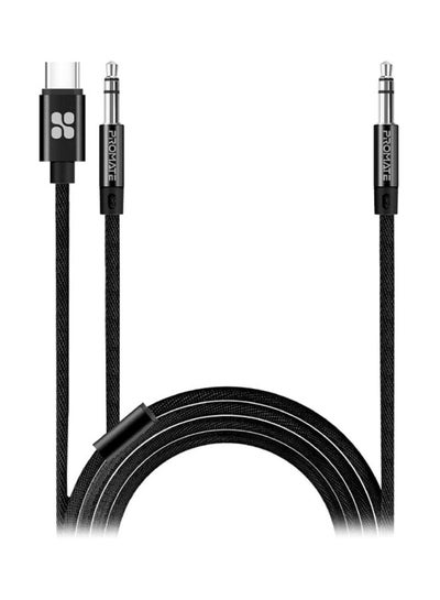 Buy Auxlink-Cm 2-In-1 USB Type-C To Aux Cable Black in Saudi Arabia