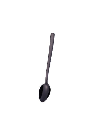 Buy 4-Piece Long Handle Spoon Set Black 16.8cm in UAE