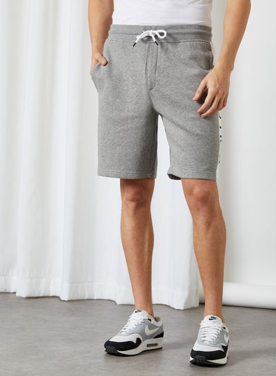 Buy Casual Knit Shorts Stone Grey Heather in UAE