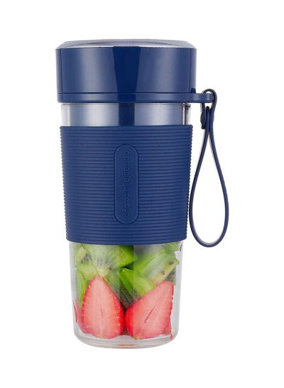 Buy 300ml Multi-function Mini Portable Electric USB Rechargeable Automatic Blender Juicer Blue 23x11x11cm in UAE