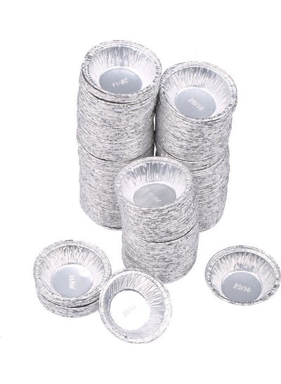 Buy Egg Tart Mould Portuguese 250 Pcs Silver 42.00 x 8.00 x 8.00cm in UAE