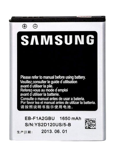 Buy 1650.0 mAh EB-F1A2GBU Replacement Battery For Samsung Galaxy SII (S2) i9100 Black/Silver in UAE