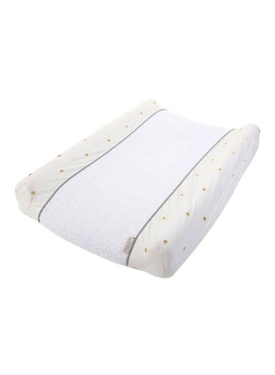 Buy Polka Dot Printed Changing Mat Cover - Ecru/White in UAE