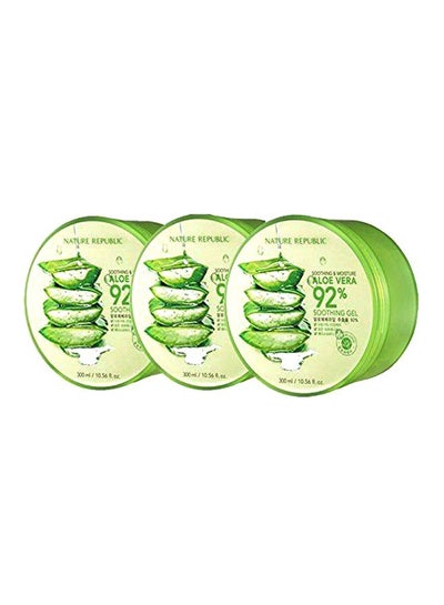 Buy Pack Of 3 Aloe Vera Soothing And Moisture Gel 900ml in UAE
