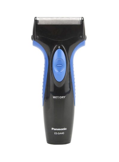 Buy Wet And Dry Shaver Black/Blue 3.6x3.6x9.7cm in UAE